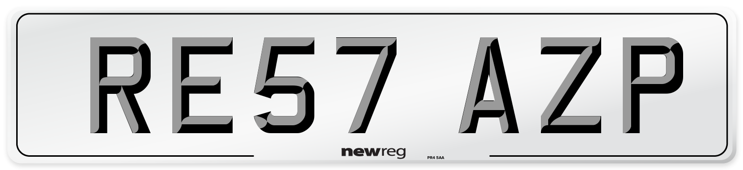 RE57 AZP Number Plate from New Reg